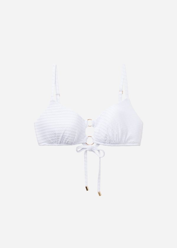 Top a Canotta Costume White Waves - Image 5