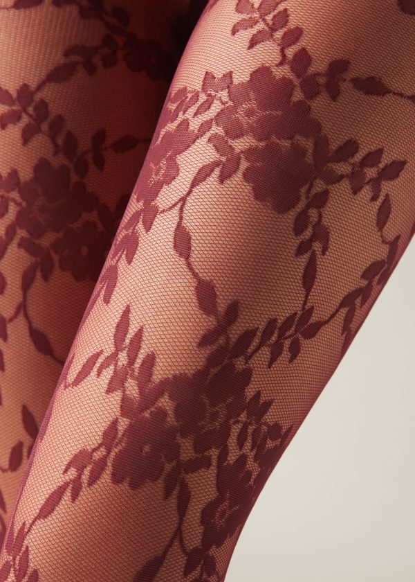 Collant con Fiori in Tulle - Image 2