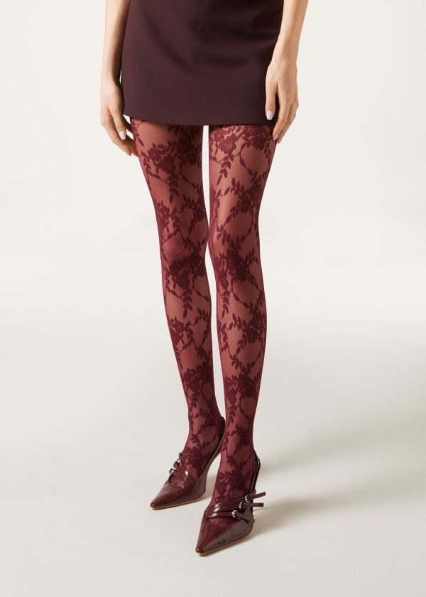 Collant con Fiori in Tulle - Image 3