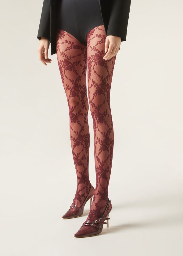 Collant con Fiori in Tulle - Image 4